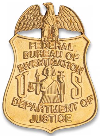Chapa Identificación Federal bureau of Investigation, Departmen